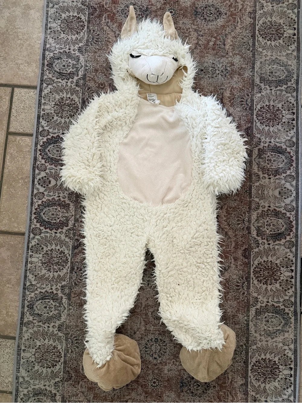 Target Plush Llama Hooded Kids Toy - Cream and Tan